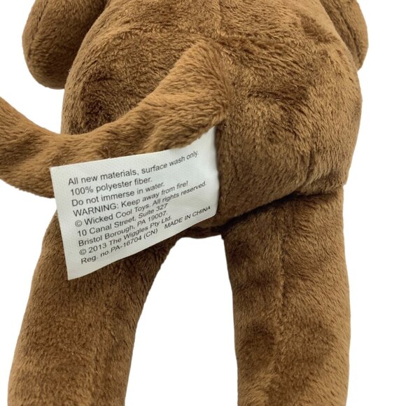 The Wiggles Wags The Dog Plush 10” Brown Yellow Stuffed Toy Harmonica - Picture 4 of 6